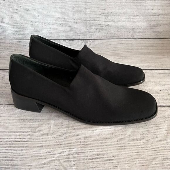 DONALD J Pliner Black Block Heel Loafer Size 9N - Picture 3 of 14